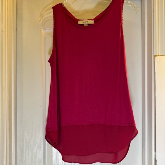 Loft Pink Sleeveless Tank Top - Picture 1 of 6